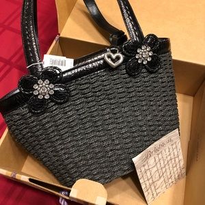 Brighton black straw purse